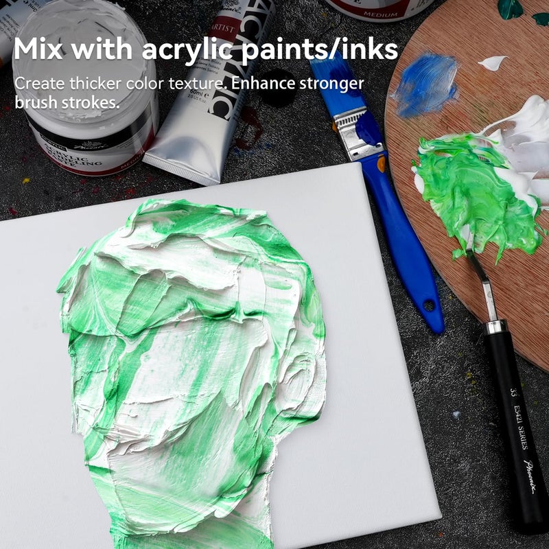 Phoenix Modeling Paste for Textured Art - 16.9 Fl Oz /500ml, Professional Acrylic Medium, Texture Paste for Acrylic Paints - Paint Supplies for Canvas Painting - Image 5